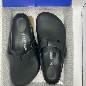 Birkenstock New w/Box Unisex Boston Black EVA Regular Width Men 9 Women 10.5